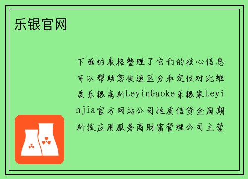 乐银官网